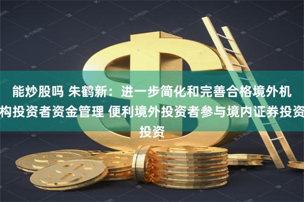 能炒股吗 朱鹤新：进一步简化和完善合格境外机构投资者资金管理 便利境外投资者参与境内证券投资