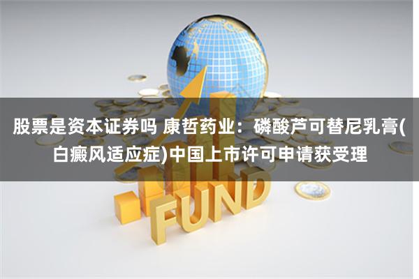 股票是资本证券吗 康哲药业：磷酸芦可替尼乳膏(白癜风适应症)中国上市许可申请获受理